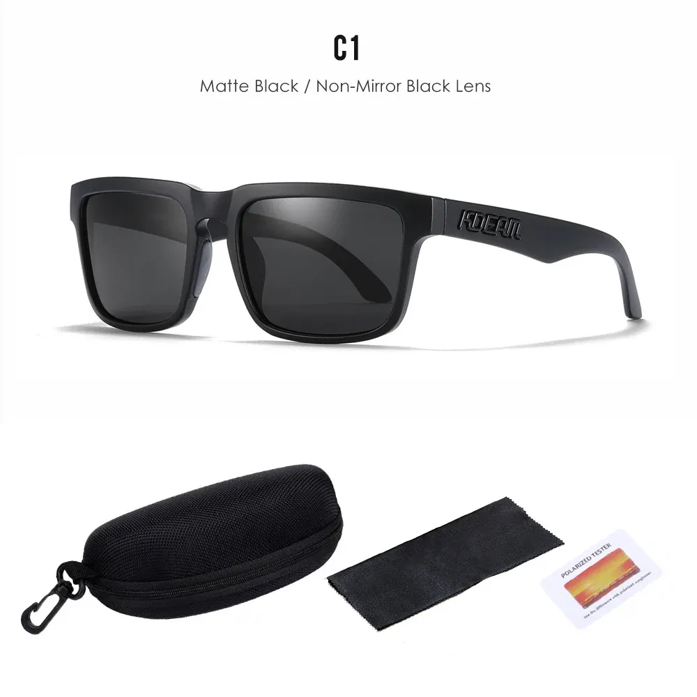 Lunettes de soleil polarisées Kdeam unisexes pour hommes et femmes, verres miroir rouges 24