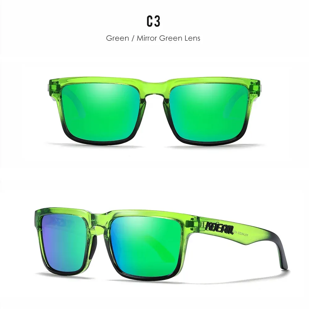 Lunettes de soleil polarisées Kdeam unisexes pour hommes et femmes, verres miroir rouges 22