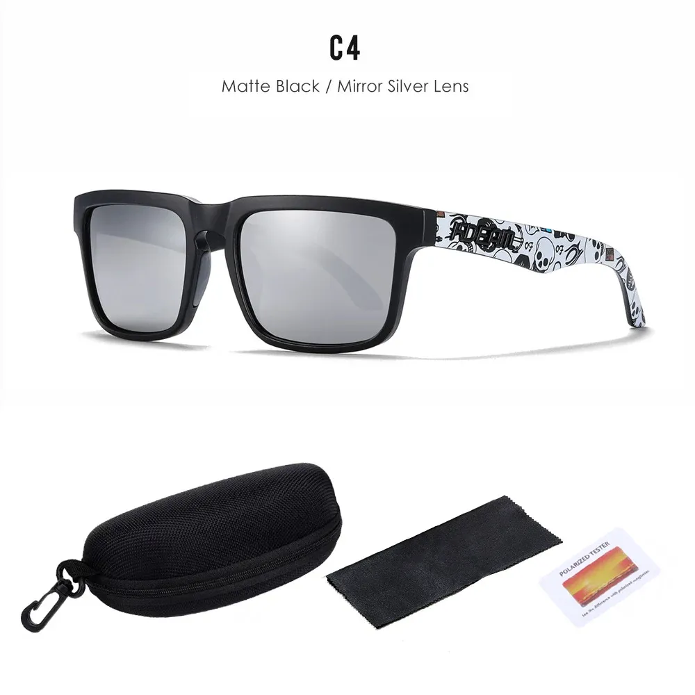 Lunettes de soleil polarisées Kdeam unisexes pour hommes et femmes, verres miroir rouges 25