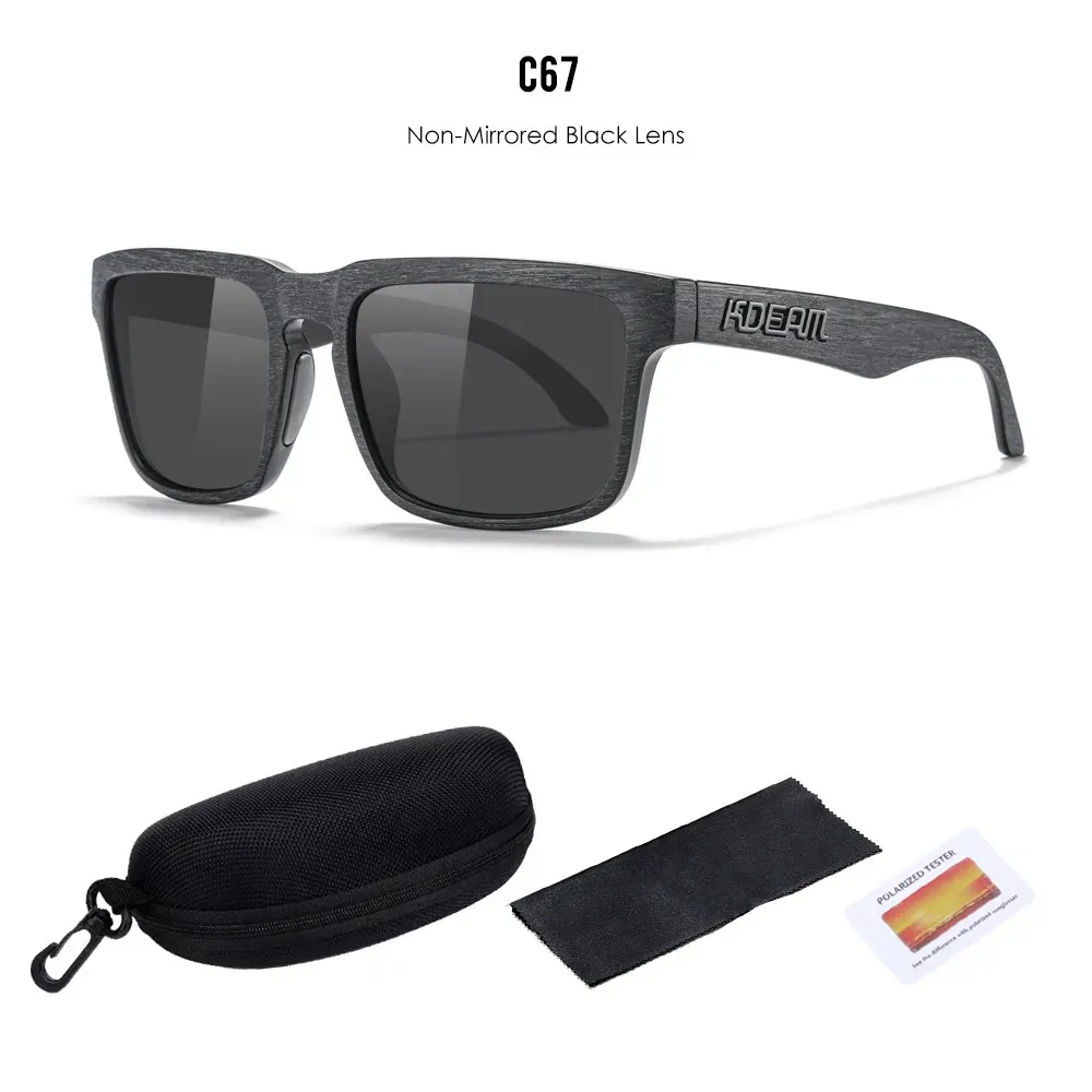 Lunettes de soleil polarisées Kdeam unisexes pour hommes et femmes, verres miroir rouges 26