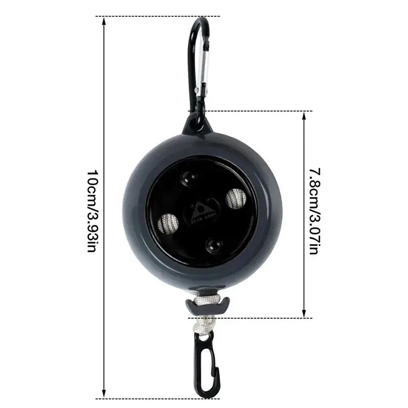 Corde à linge rétractable d'extérieur réglable 10 m, corde à linge de camping portable, support de séchage pour vêtements, corde de lavage coupe-vent 2