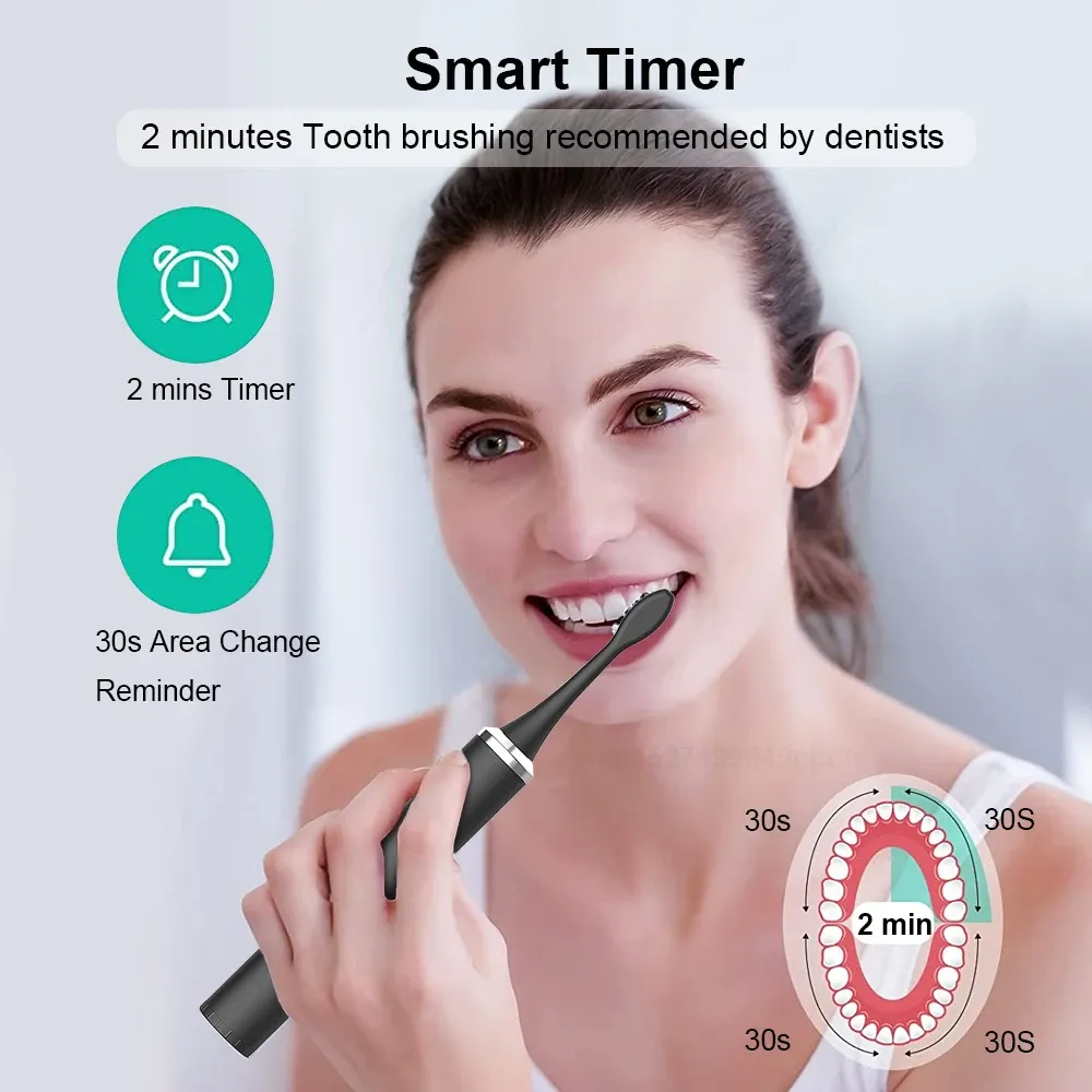 Brosse à dents électrique sonique, rinçage de la tête