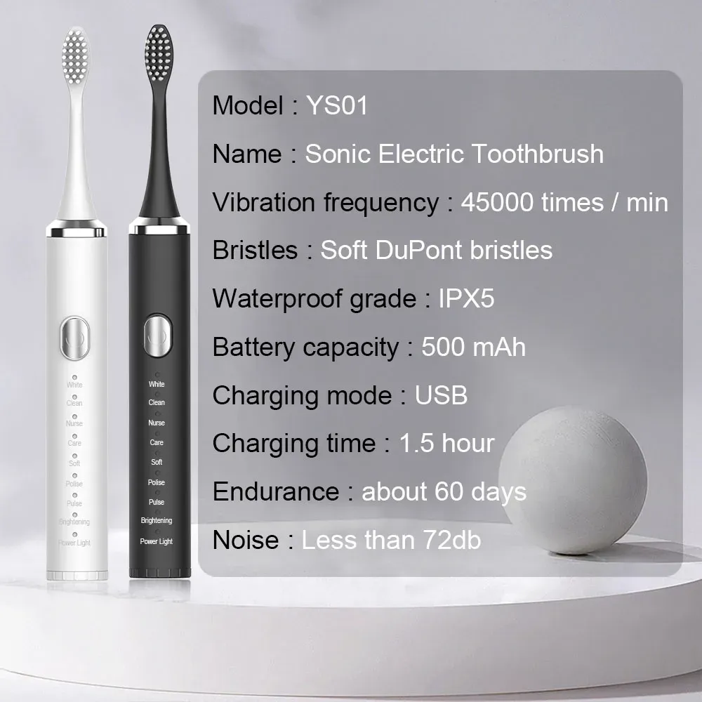 Brosse à dents électrique sonique, vue rapprochée