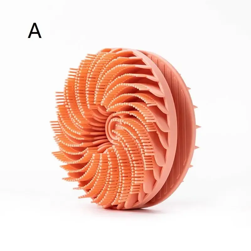 Brosse de bain double face en silicone, éponge exfoliante et masseur de cuir chevelu, brosse à shampoing pour enfants, femmes et hommes 14