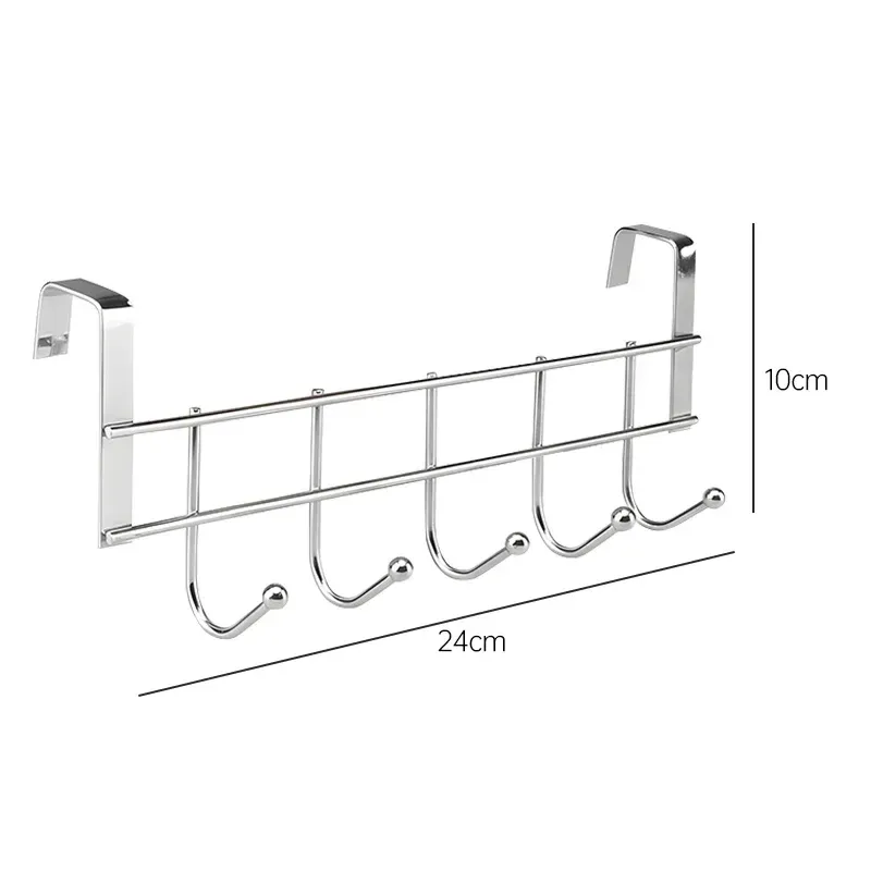 Crochets de porte sans perçage, lot de 5, organisateur robuste, gain de place, crochets muraux pour manteaux, clés et serviettes, pour placard, chambre à coucher et couloir 4