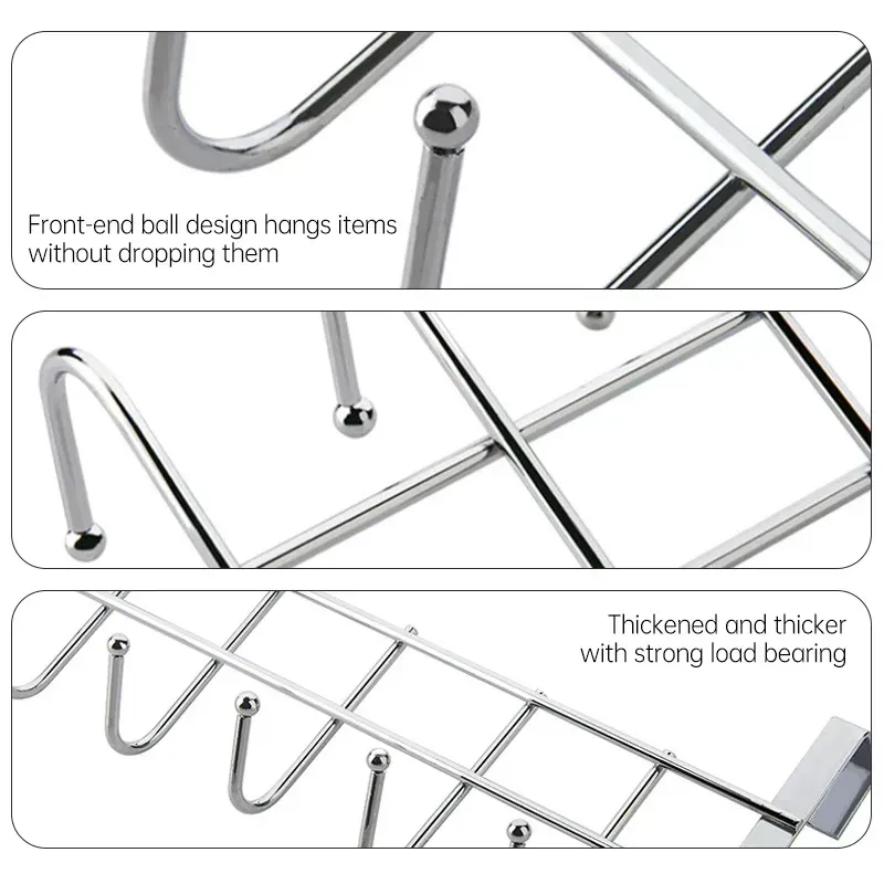 Crochets de porte sans perçage, lot de 5, organisateur robuste, gain de place, crochets muraux pour manteaux, clés et serviettes, pour placard, chambre à coucher et couloir 5