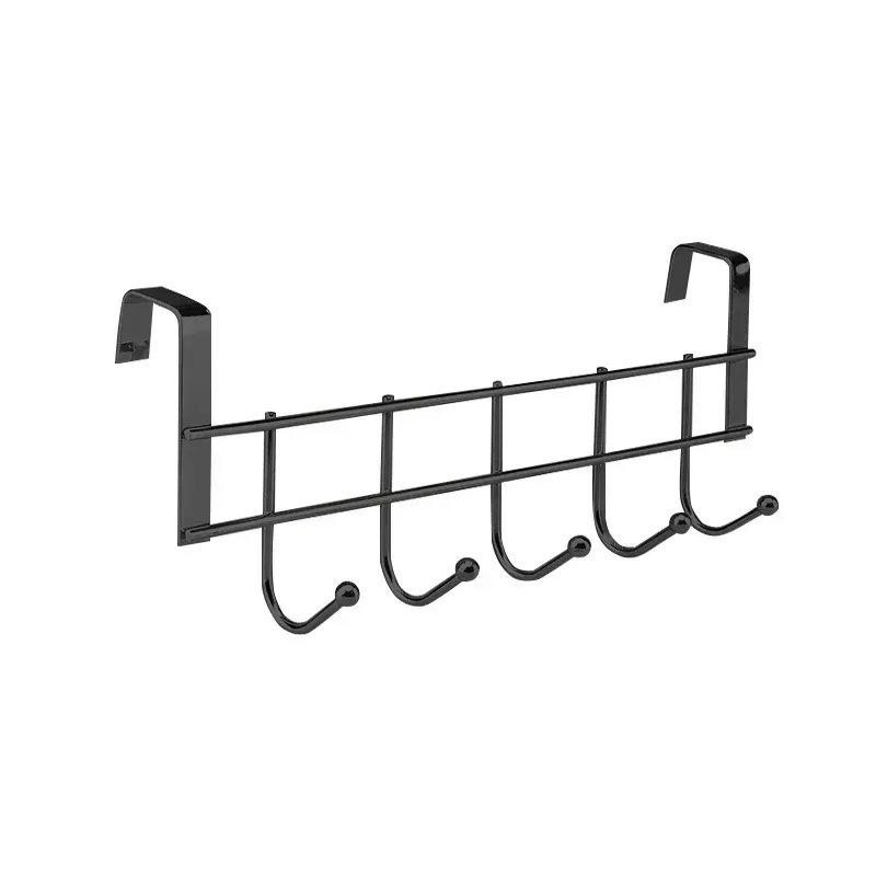 Crochets de porte sans perçage, lot de 5, organisateur robuste, gain de place, crochets muraux pour manteaux, clés et serviettes, pour placard, chambre à coucher et couloir 7