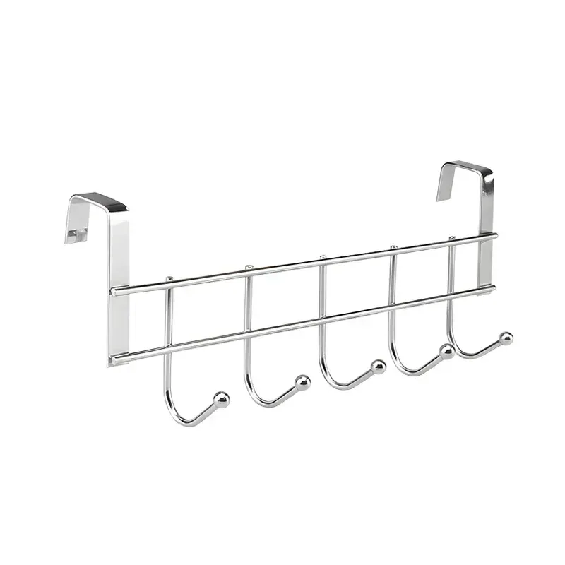 Crochets de porte sans perçage, lot de 5, organisateur robuste, gain de place, crochets muraux pour manteaux, clés et serviettes, pour placard, chambre à coucher et couloir 8