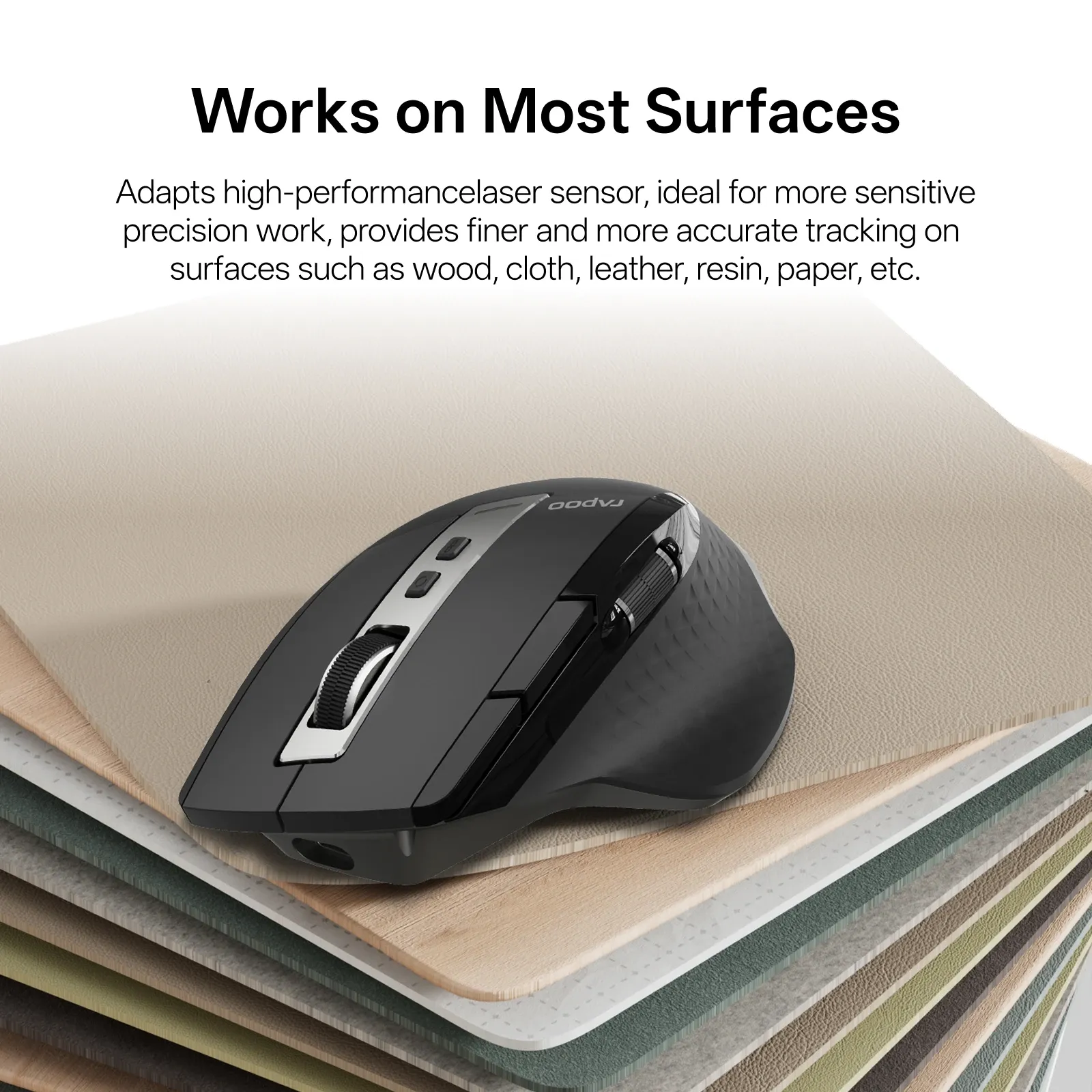 Souris Rapoo MT710L au bureau