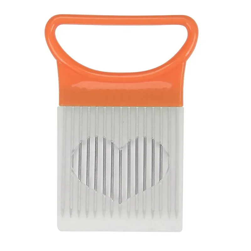 Coupe-oignon coloré avec support en acier inoxydable, hachoir facile pour pommes de terre et légumes, accessoire de cuisine, 1 pièce 7