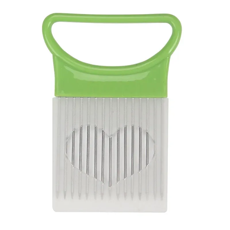 Coupe-oignon coloré avec support en acier inoxydable, hachoir facile pour pommes de terre et légumes, accessoire de cuisine, 1 pièce 10