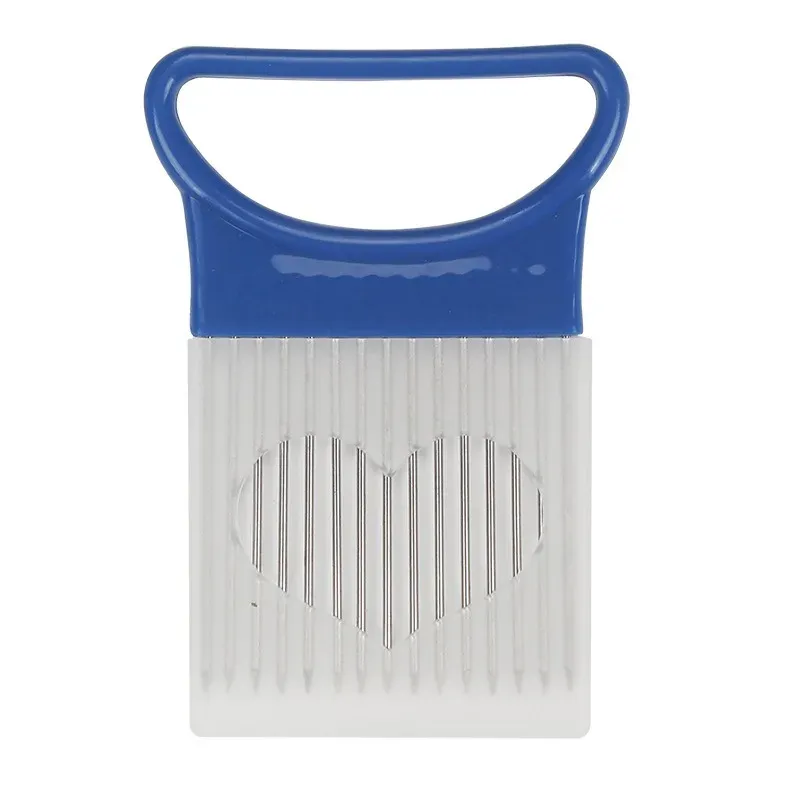 Coupe-oignon coloré avec support en acier inoxydable, hachoir facile pour pommes de terre et légumes, accessoire de cuisine, 1 pièce 9