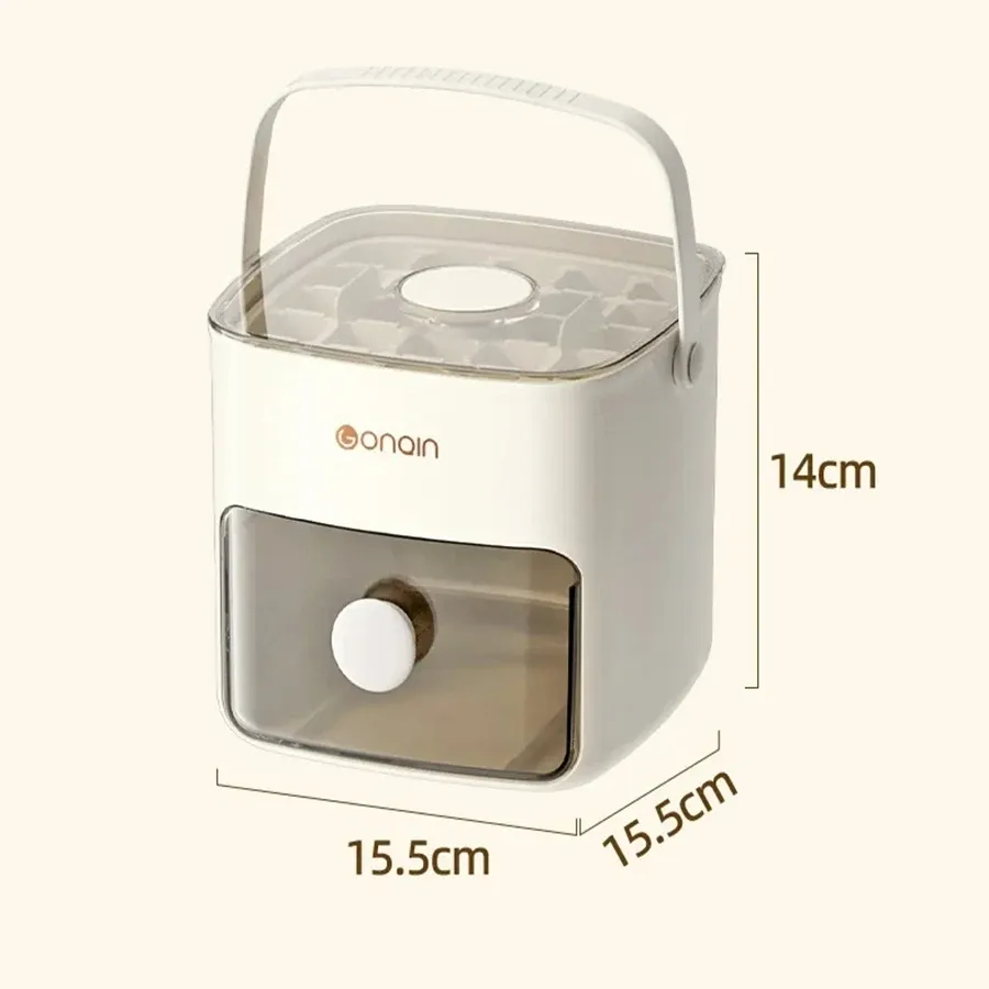 Machine à glaçons à 48 glaçons, qualité alimentaire, double couche, moule à glace avec couvercle à pression facile et boîte de rangement pour usage domestique 5
