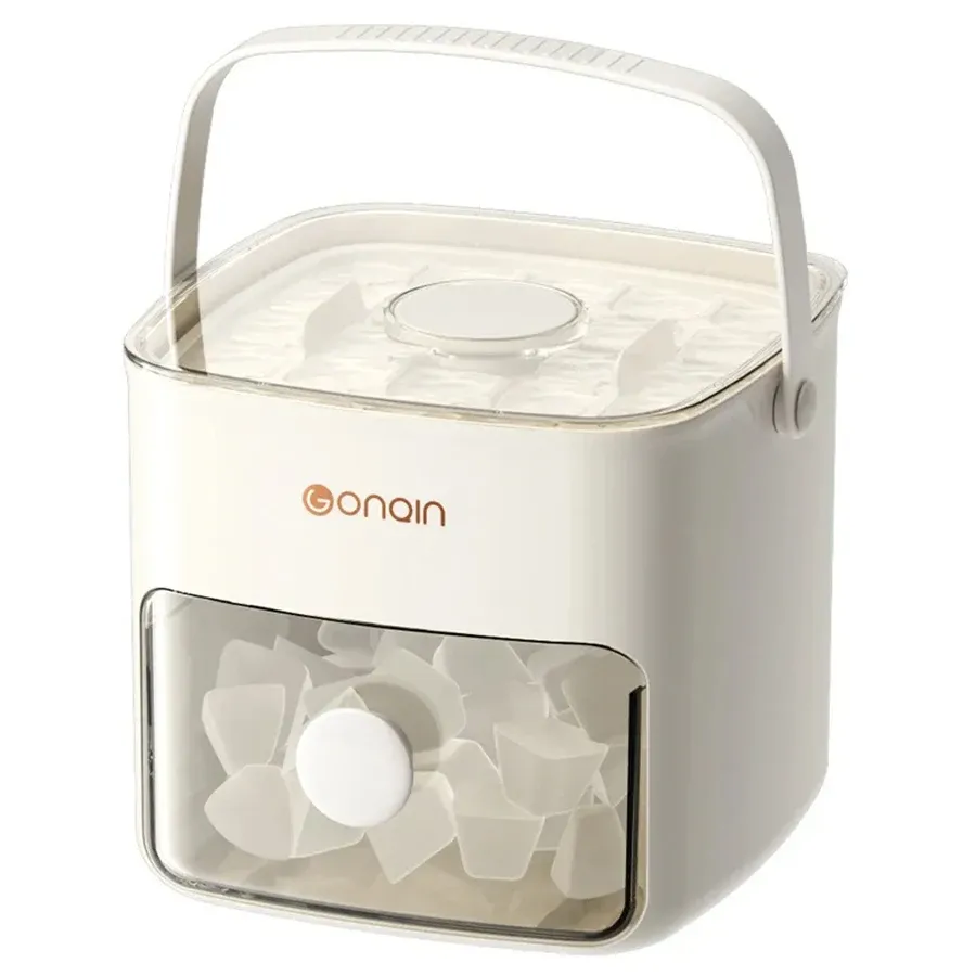 Machine à glaçons à 48 glaçons, qualité alimentaire, double couche, moule à glace avec couvercle à pression facile et boîte de rangement pour usage domestique 8