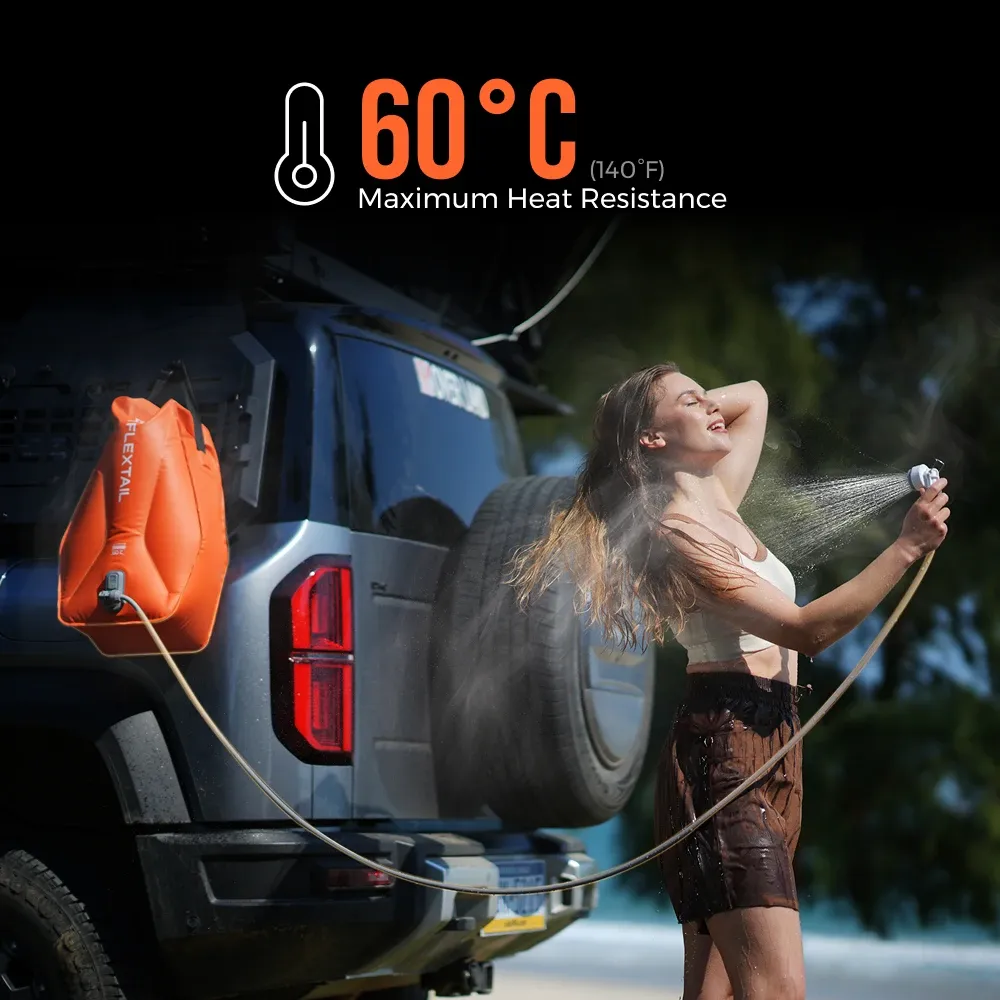 FLEXTAIL Tiny Shower Bucket – Réservoir d'eau extérieur 20 L avec pompe intégrée, distribution automatique et réglage à deux vitesses 4