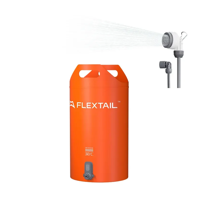 FLEXTAIL Tiny Shower Bucket – Réservoir d'eau extérieur 20 L avec pompe intégrée, distribution automatique et réglage à deux vitesses 12