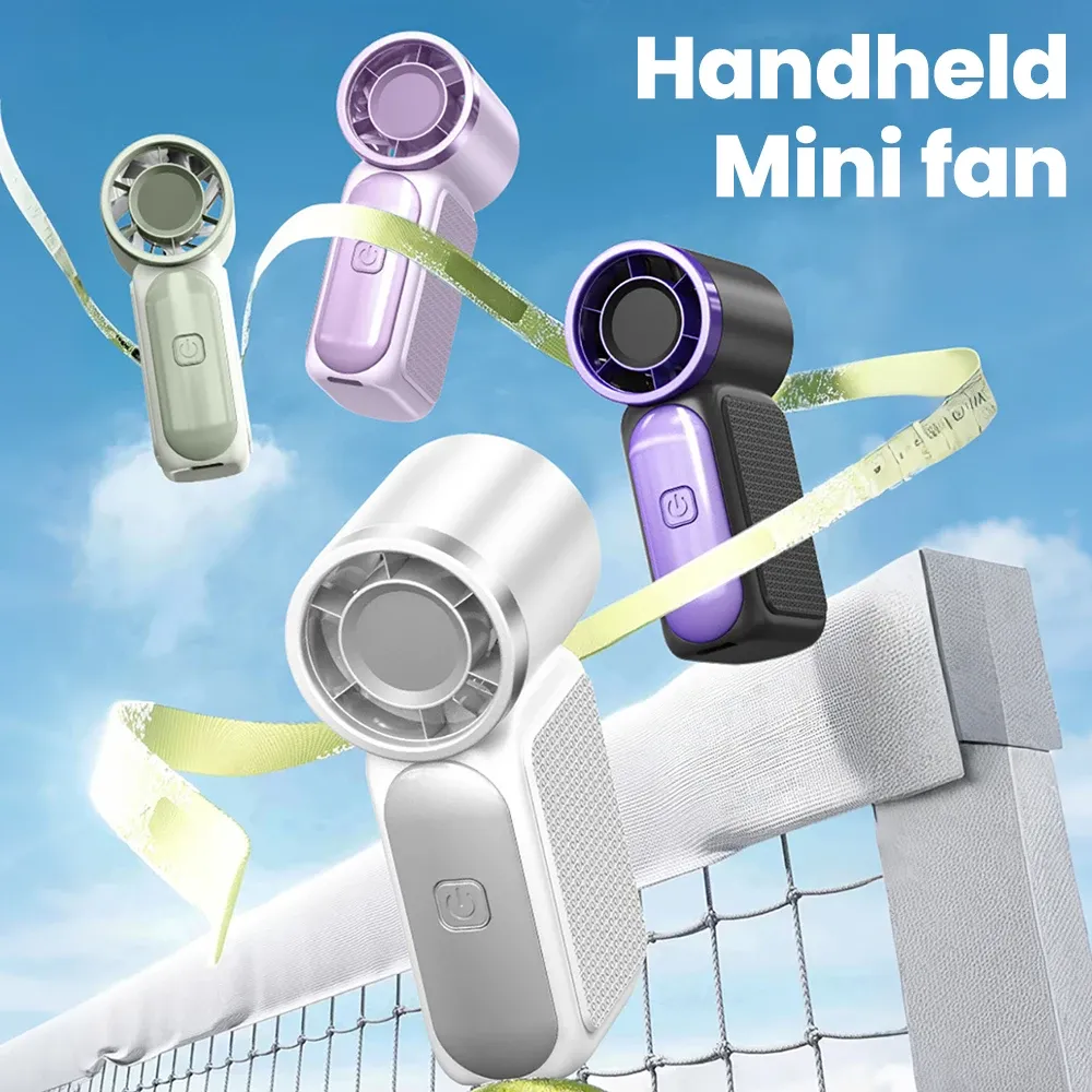 Mini ventilateur portable d'extérieur rechargeable USB-C, ventilateur à main idéal pour le bureau, la maison et les dortoirs - Image 1