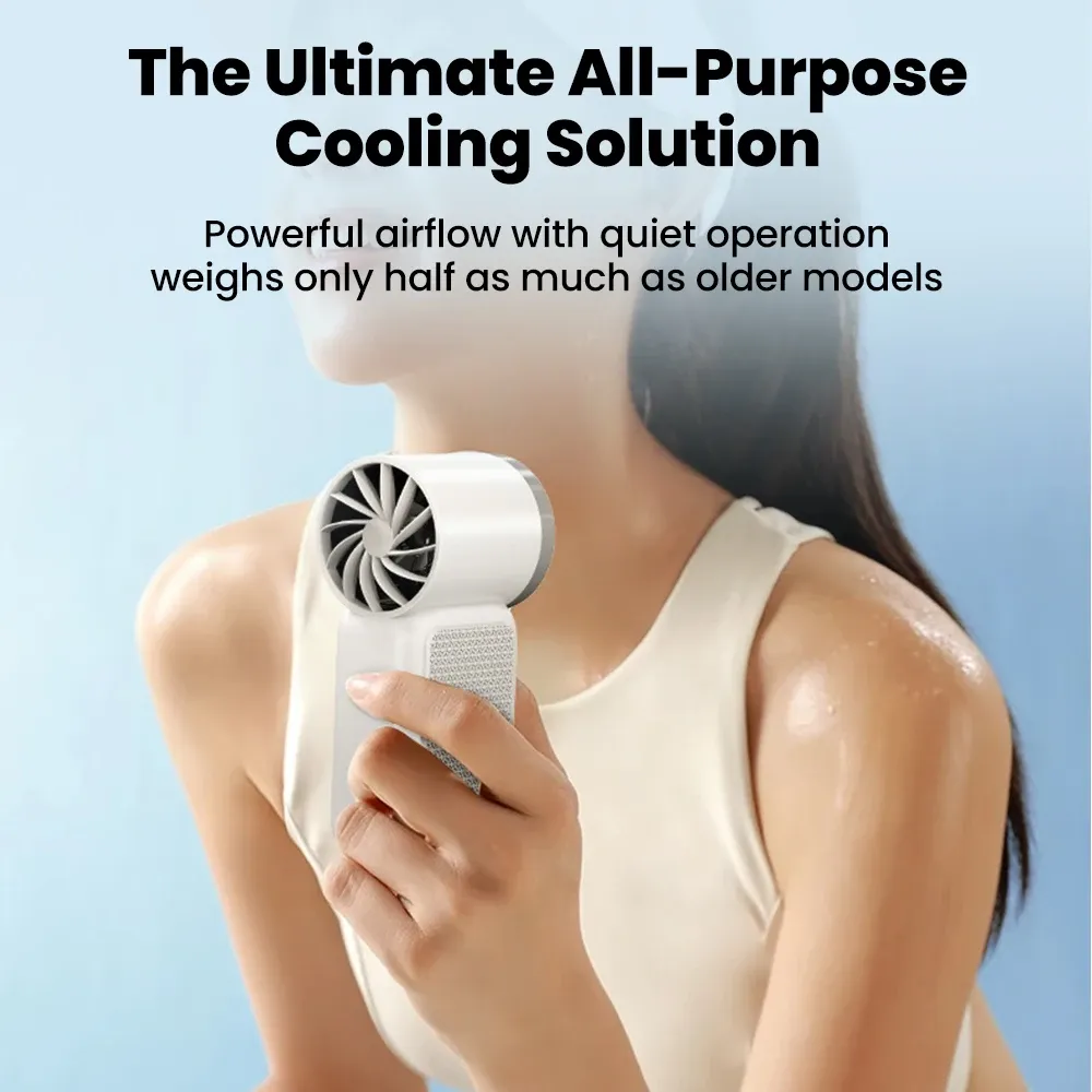 Mini ventilateur portable d'extérieur rechargeable USB-C, ventilateur à main idéal pour le bureau, la maison et les dortoirs 4