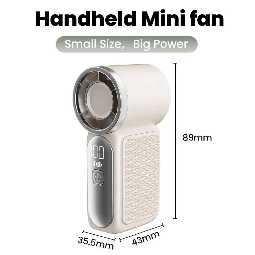 Mini ventilateur portable d'extérieur rechargeable USB-C, ventilateur à main idéal pour le bureau, la maison et les dortoirs 6