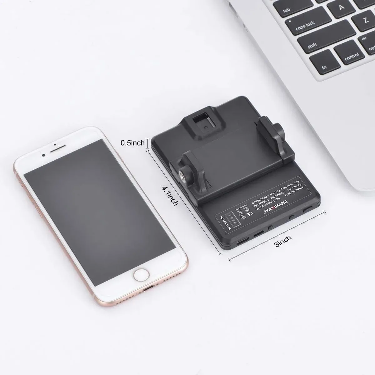Lampe LED portable à pince pour selfie et visioconférence, 3 modes d'éclairage, compatible ordinateur portable et iPhone 6