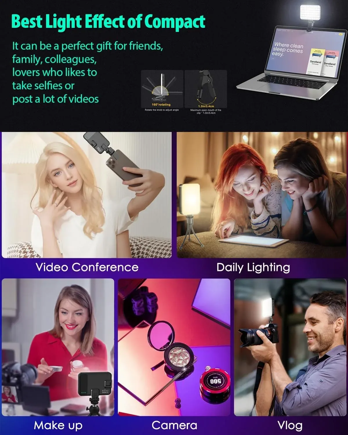 Lampe LED compacte pour utilisation en déplacement