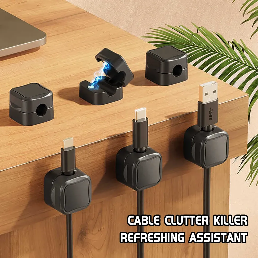 Support de câble fixé sur une surface en bois