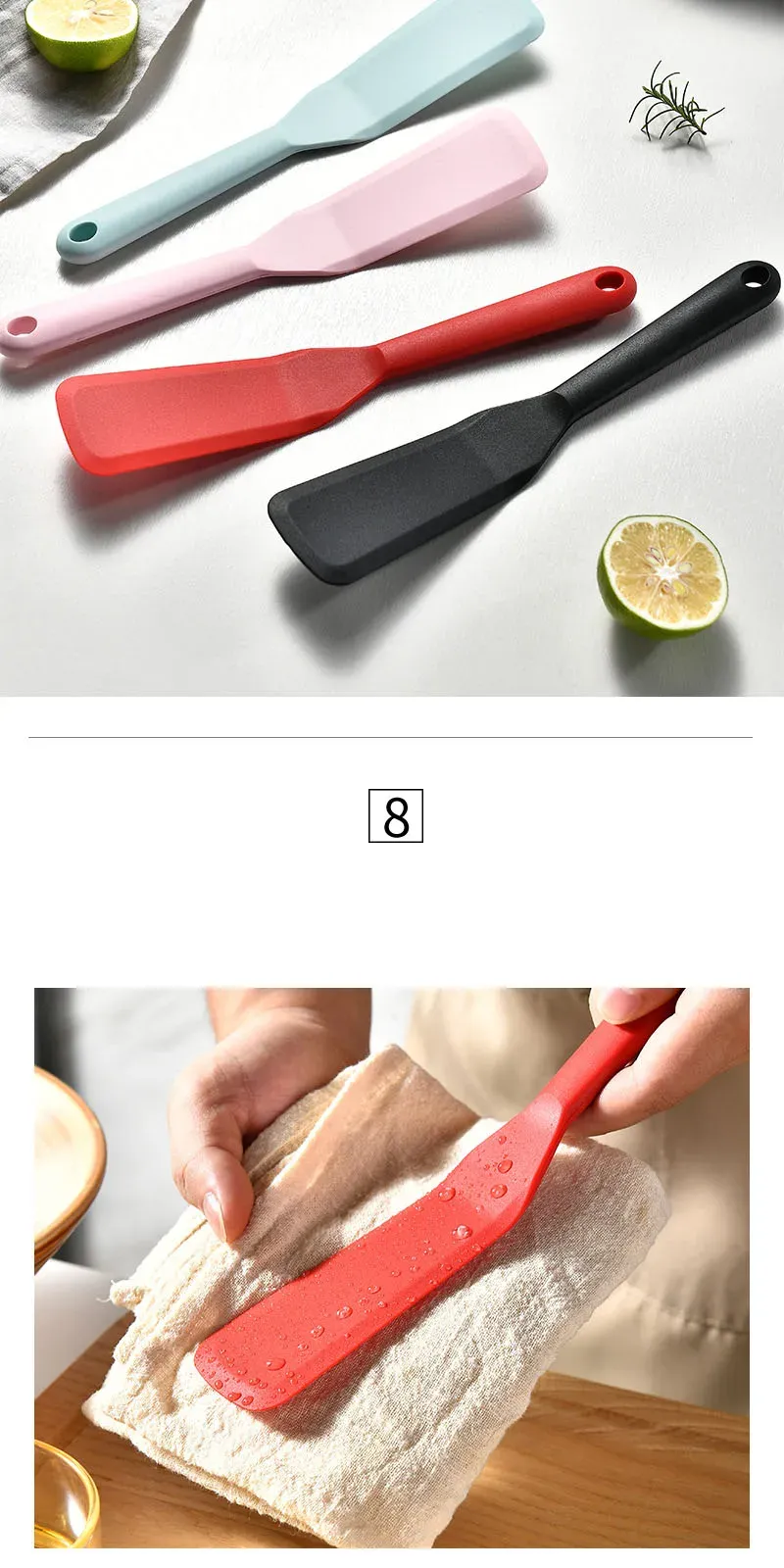 Spatule en silicone, usage quotidien