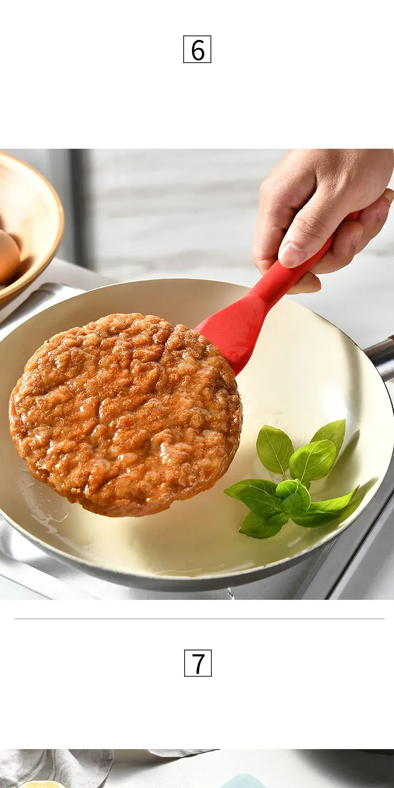 Spatule en silicone, vue rapprochée