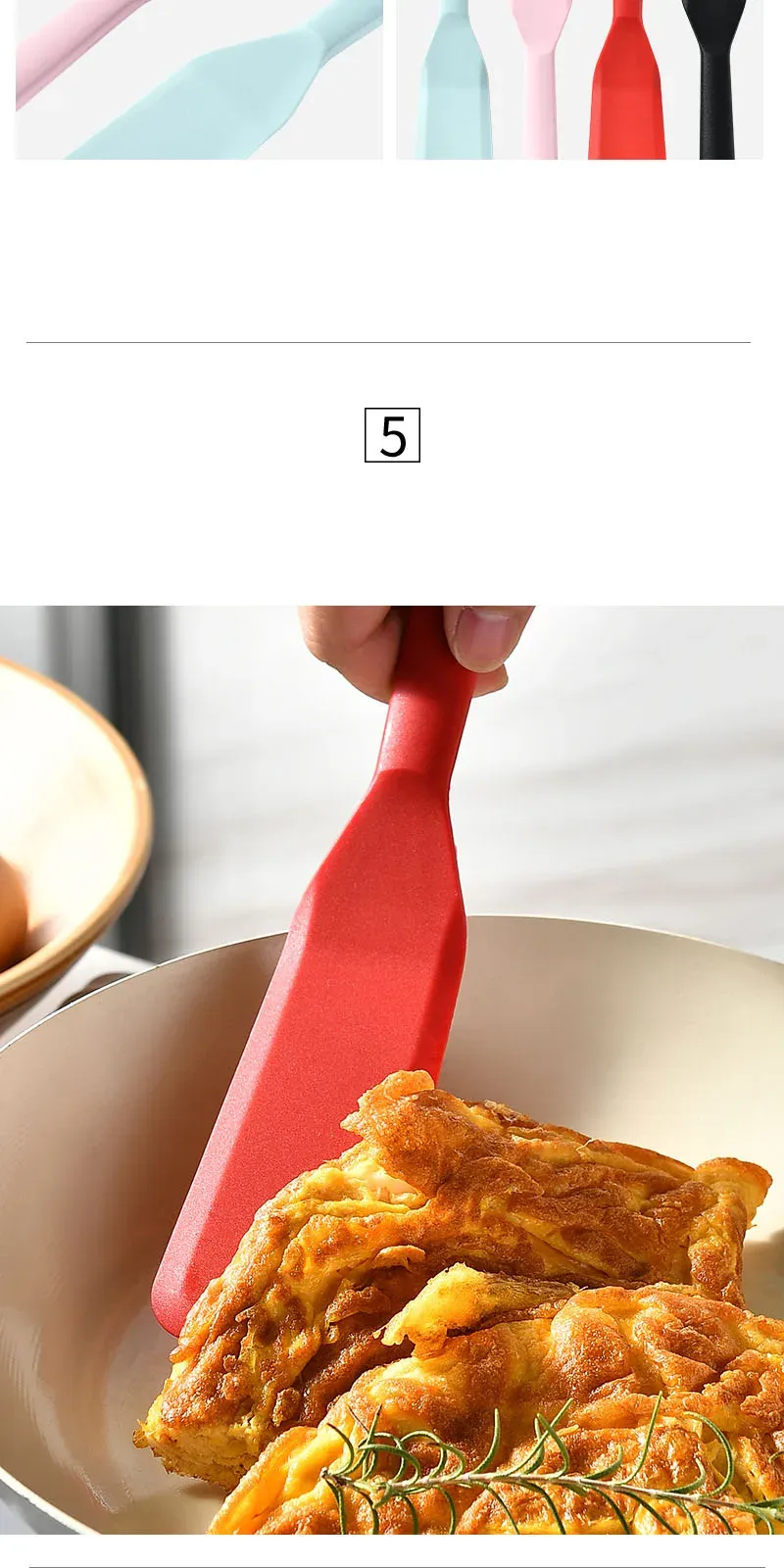 Spatule en silicone, finition antiadhésive