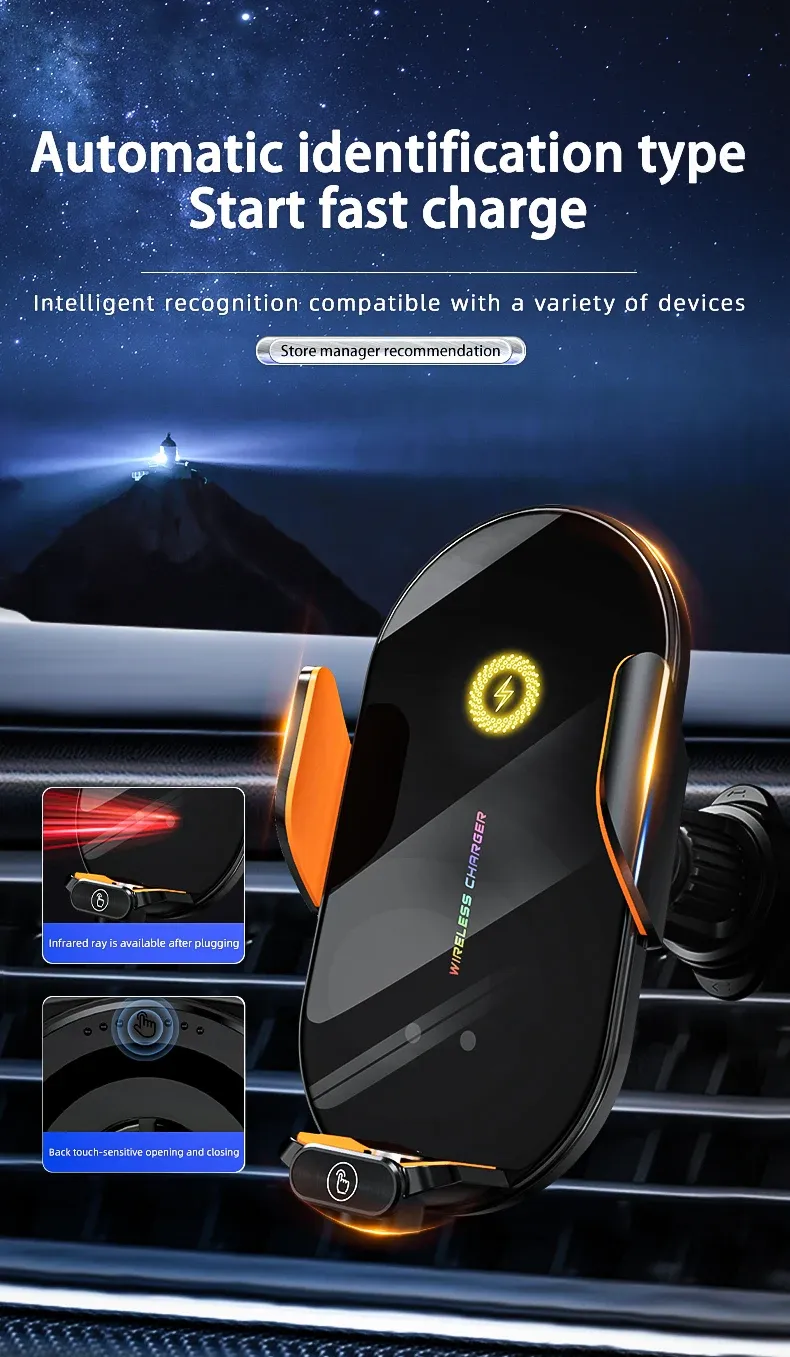 Détail du support de téléphone sans fil pour voiture