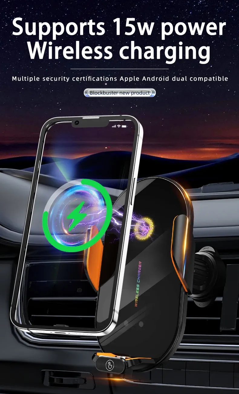 Support de téléphone sans fil pour voiture en situation