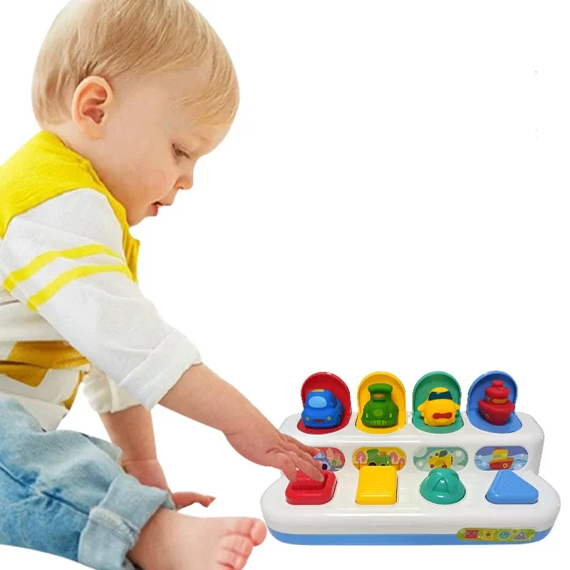 Jouet d'éveil pop-up interactif pour bébé, jeu de cause à effet Montessori 6