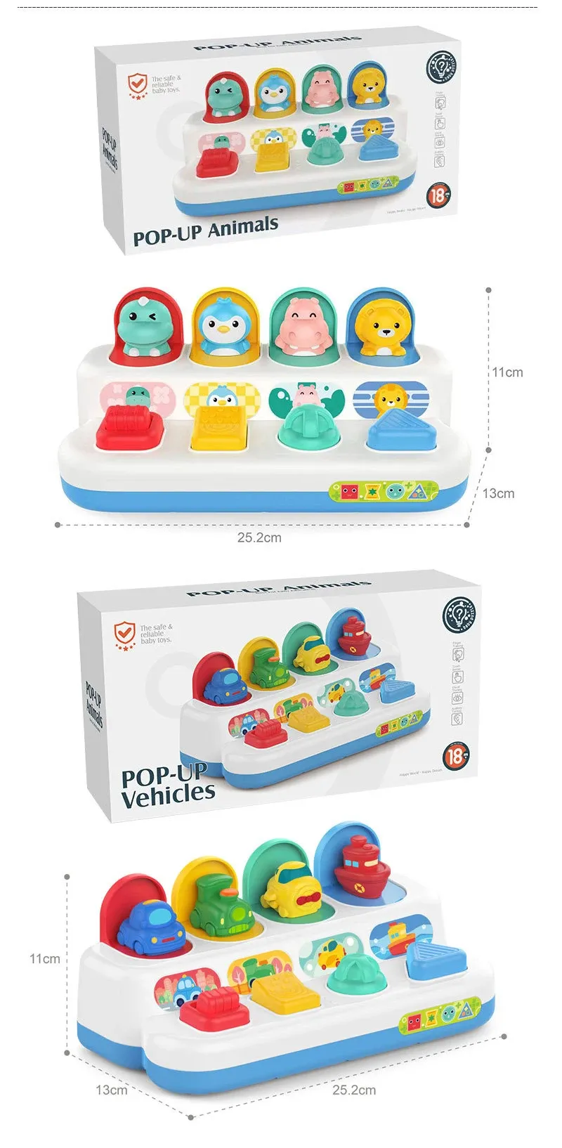 Jouet d'éveil Pop-Up pour bébé, mise en scène