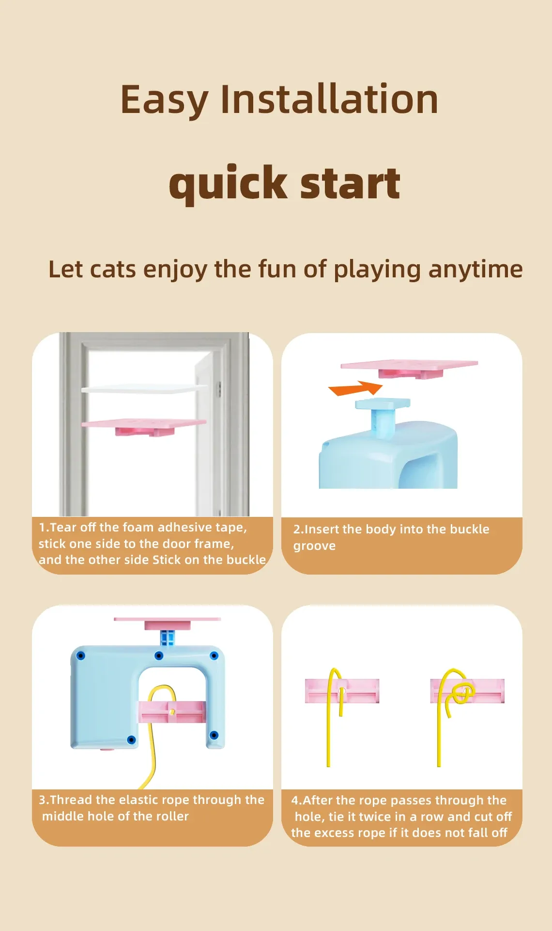 Corde élastique du jouet pour chat
