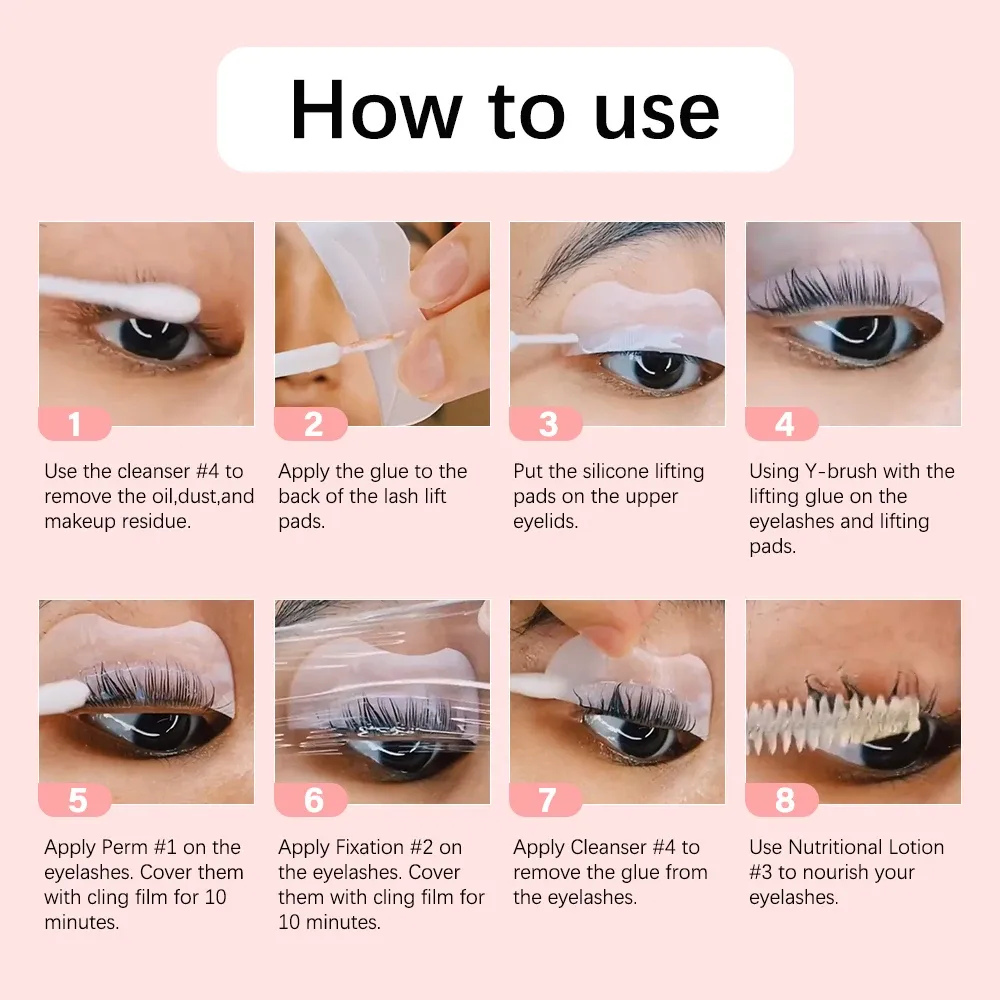 Kit de rehaussement de cils semi-permanent, lift de cils professionnel, usage domestique 5