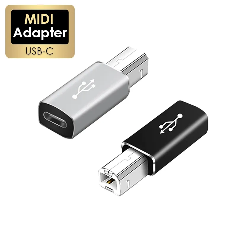 Adaptateur USB-C mâle vers USB-B 2.0 femelle pour contrôleur MIDI, imprimante et scanner (compatible HP, Epson, Canon)