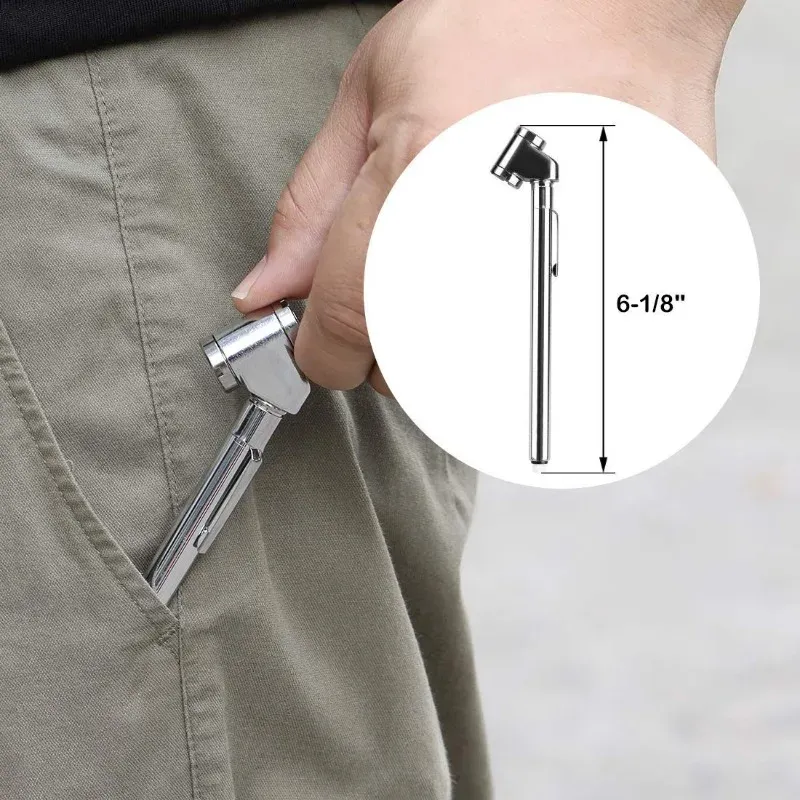 Manomètre de pression pour pneus à crayon, jauge de gonflage pour camions à double tête 10-120 PSI, contrôleur mécanique de précision à double embout 6