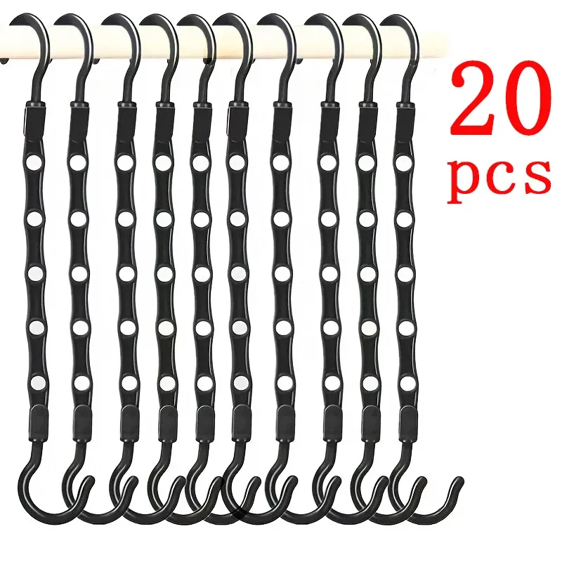 Cintres magiques gain de place, lot de 5, 10 ou 20 pièces, organisateur de penderie en plastique robuste 9