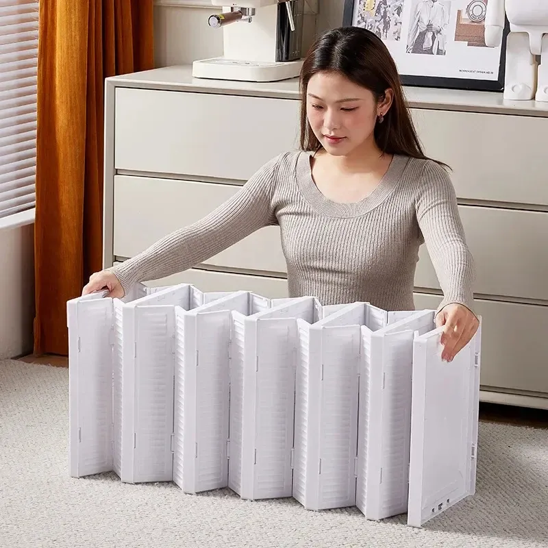 Boîte de rangement pliable pour chaussures à 1, 3 ou 6 niveaux, boîte transparente pour baskets, empilable, anti-poussière, organisateur de chaussures, étagère 6