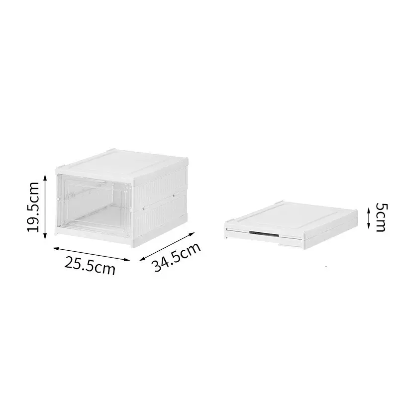 Boîte de rangement pliable pour chaussures à 1, 3 ou 6 niveaux, boîte transparente pour baskets, empilable, anti-poussière, organisateur de chaussures, étagère 8