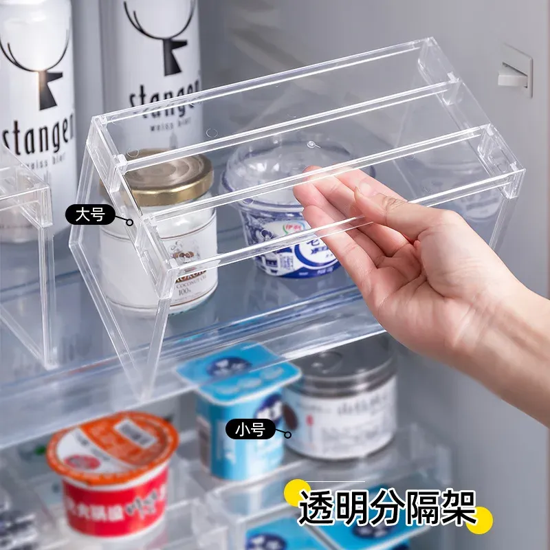 Organisateur de placard extensible transparent, séparateur d'épices et de vaisselle, polyvalent pour cuisine et salle de bain