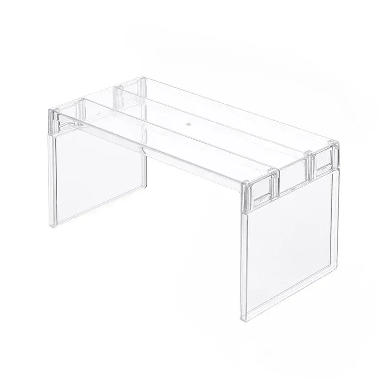 Organisateur de placard extensible transparent, séparateur d'épices et de vaisselle, polyvalent pour cuisine et salle de bain 8