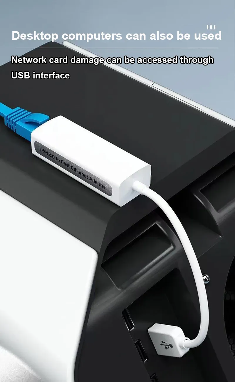 Répartiteur Ethernet USB vers RJ45 vue détaillée 2