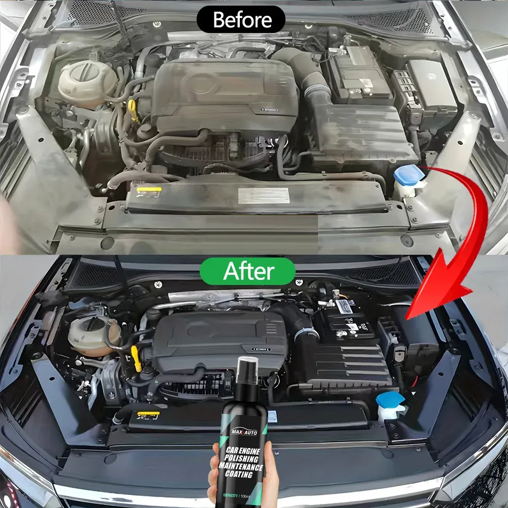 Nettoyant pour compartiment moteur automobile, rénovateur et décontaminant puissant, produit de nettoyage et de polissage pour voiture