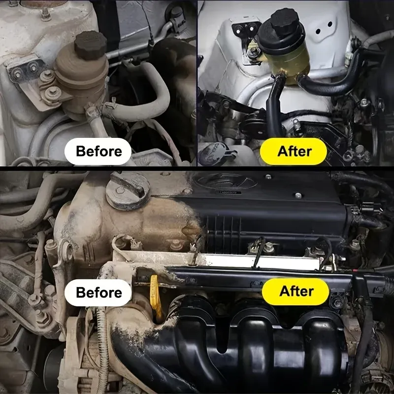 Nettoyant pour compartiment moteur automobile, rénovateur et décontaminant puissant, produit de nettoyage et de polissage pour voiture 6