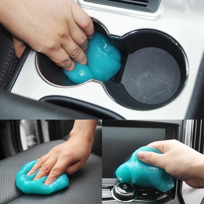 Gel nettoyant anti-poussière pour intérieur de voiture, 1 pièce : idéal pour les aérations, claviers et autres surfaces - Image 1