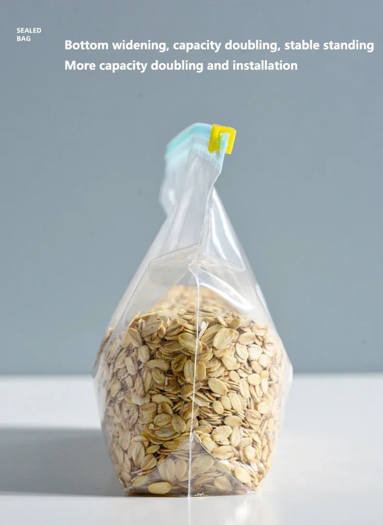 Organisation du réfrigérateur avec sacs de rangement