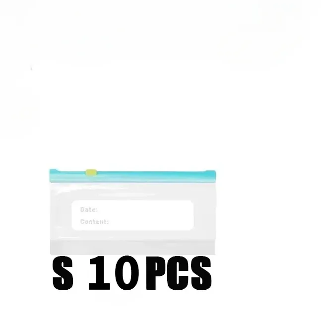 Sacs de rangement réutilisables à fermeture zippée, transparents et de qualité alimentaire, lot de 10 ou 45 pièces 9