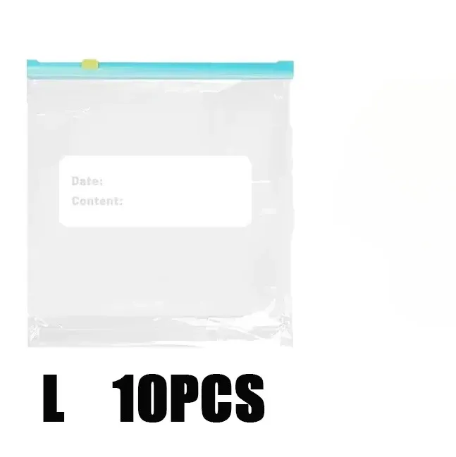 Sacs de rangement réutilisables à fermeture zippée, transparents et de qualité alimentaire, lot de 10 ou 45 pièces 7