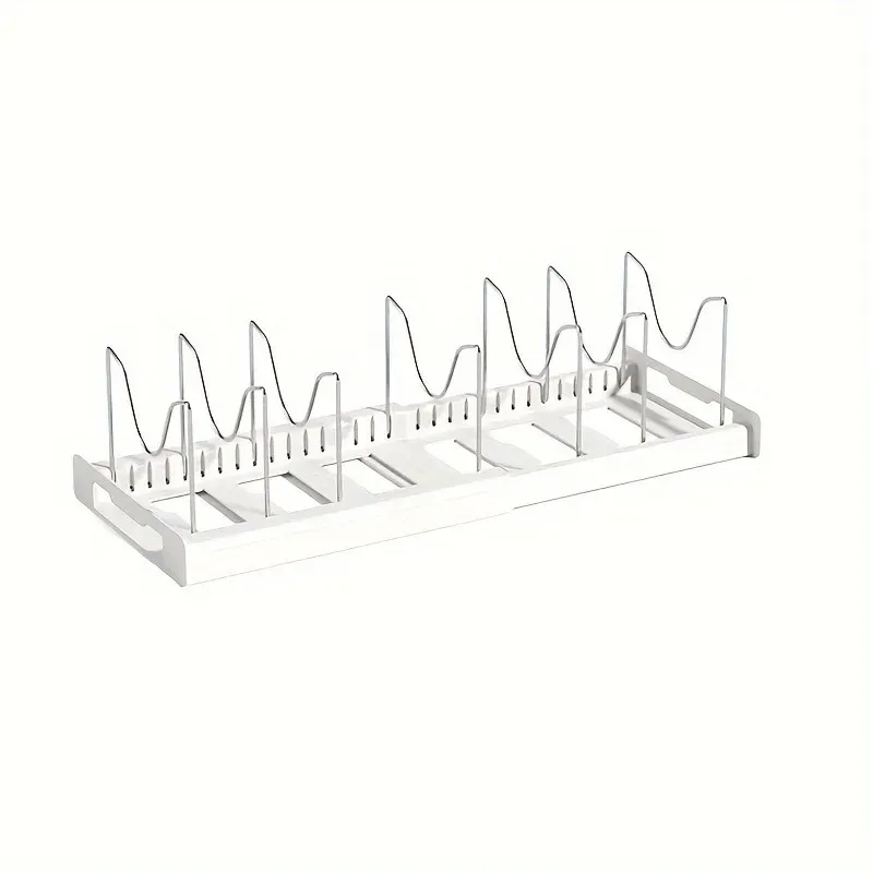 Note: the source title is already in French. Cleaning it up for a professional e-commerce listing:

Support organisateur extensible pour casseroles et poêles, séparateur réglable pour armoire de cuisine 4